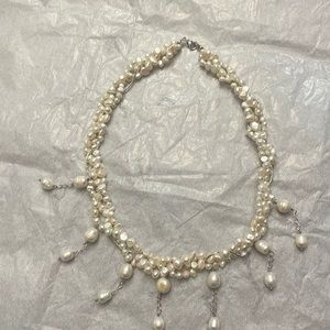 Freshwater Pearl and Sterling Silver Necklace
